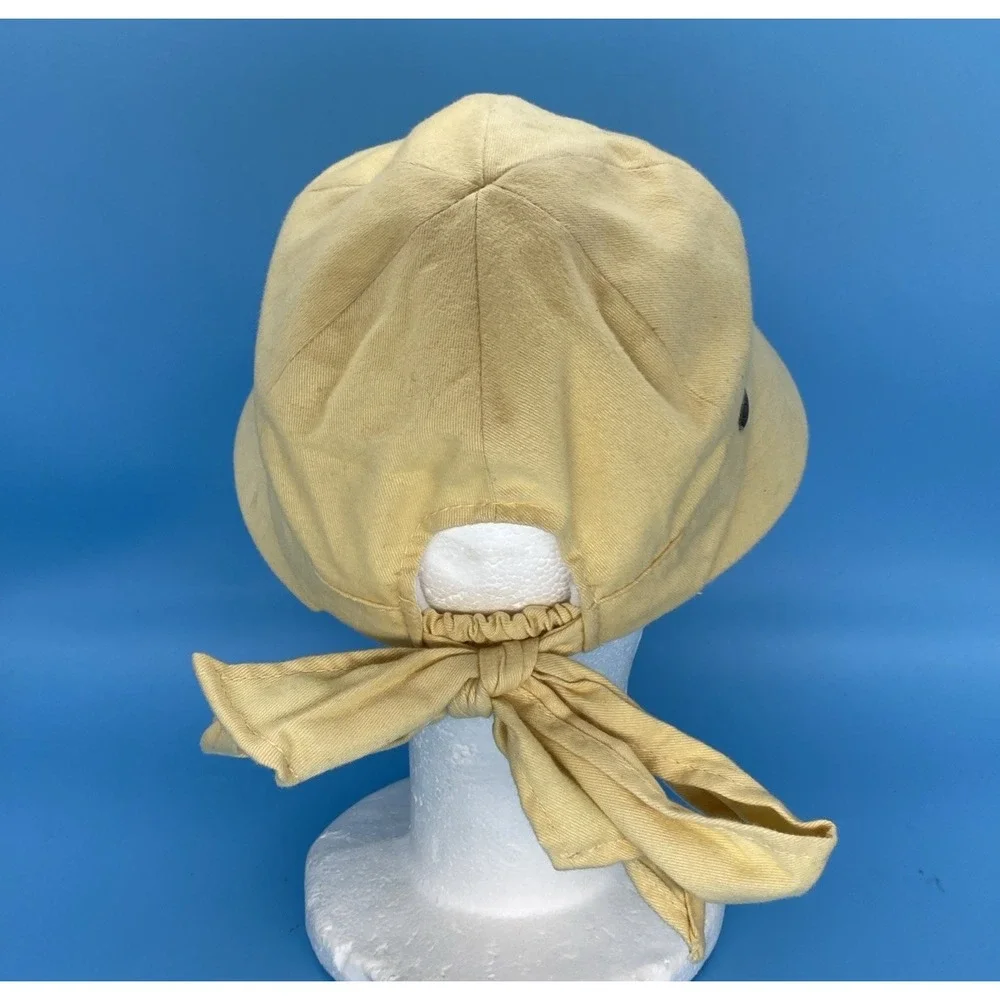 SCALA COLLEZIONE Women's Ohana Cotton Facesaver Sun Hat Pale Yellow Back Bow